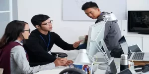 a group of people are working on AI designing