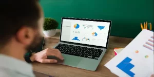 a young man is crafting creative ads for business