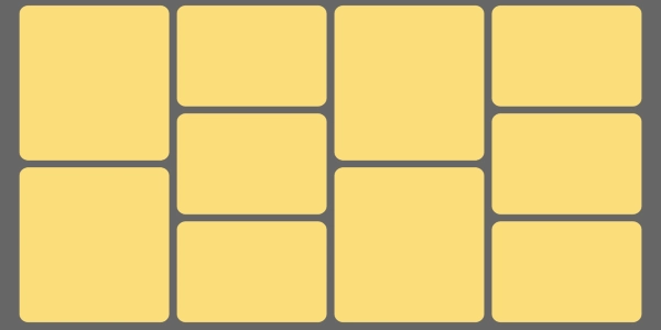 Dimensions 16x9 trendy bento grid layout style brick ui ux templates web comic grids rounded corners